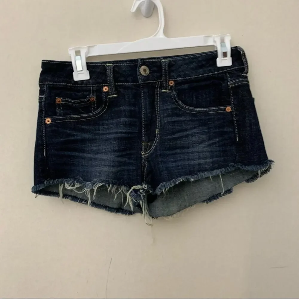 American Eagle Stretch Denim Cut Offs Shortie Shorts